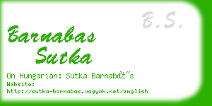 barnabas sutka business card